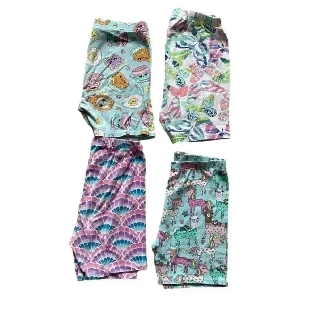 Children’s Place Pajama Shorts Pull On Unicorns Butterflies Shells SZ 16 # 1778